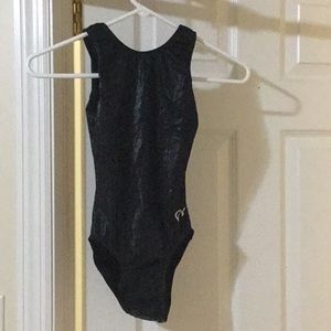 black gk elite gymnastics leotard